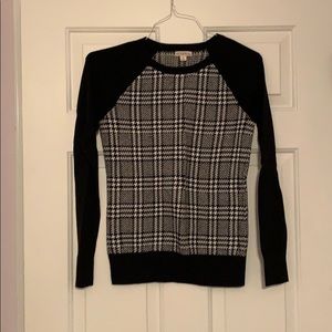 black and white sweater